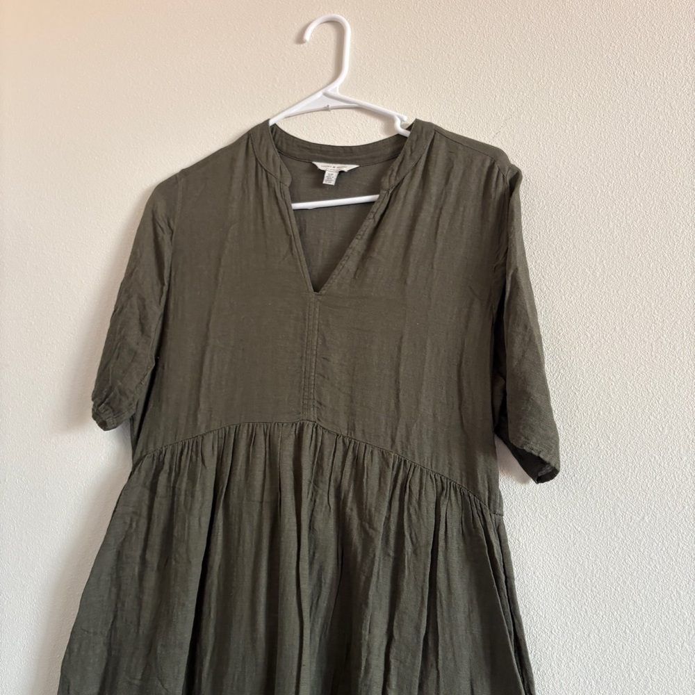 Lucky Brand Women’s Size Small Dark Green Cotton Fit and Flare A Line Dress